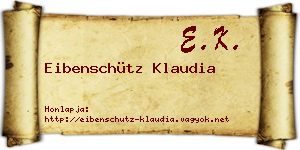 Eibenschütz Klaudia névjegykártya